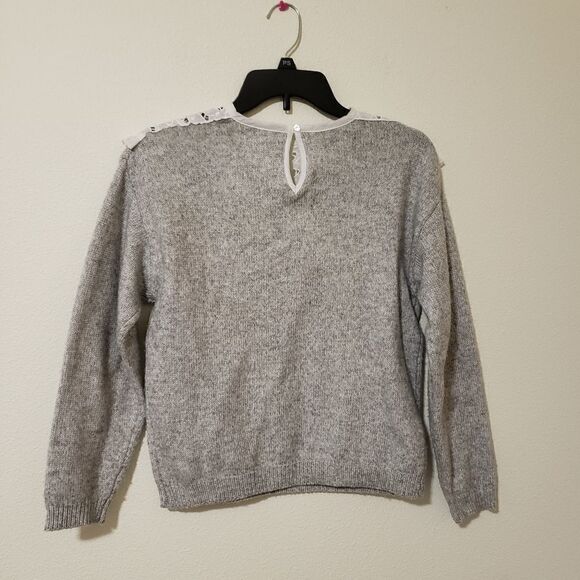 Zara Gray white Girl sweater - Picture 3 of 6